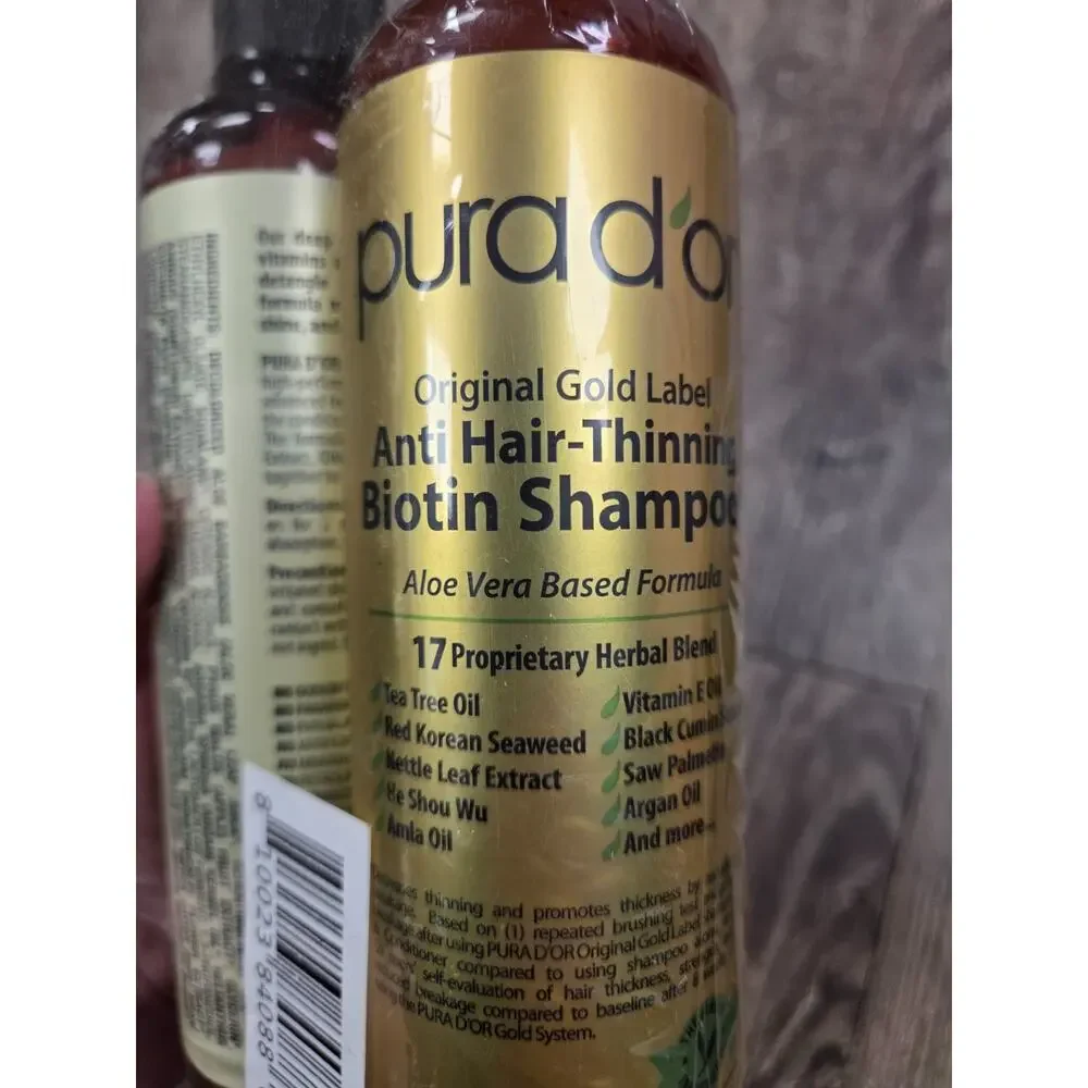 PURA D'OR Dor Advanced Therapy Shampoo + Conditioner Set Reduces Thinning 8oz